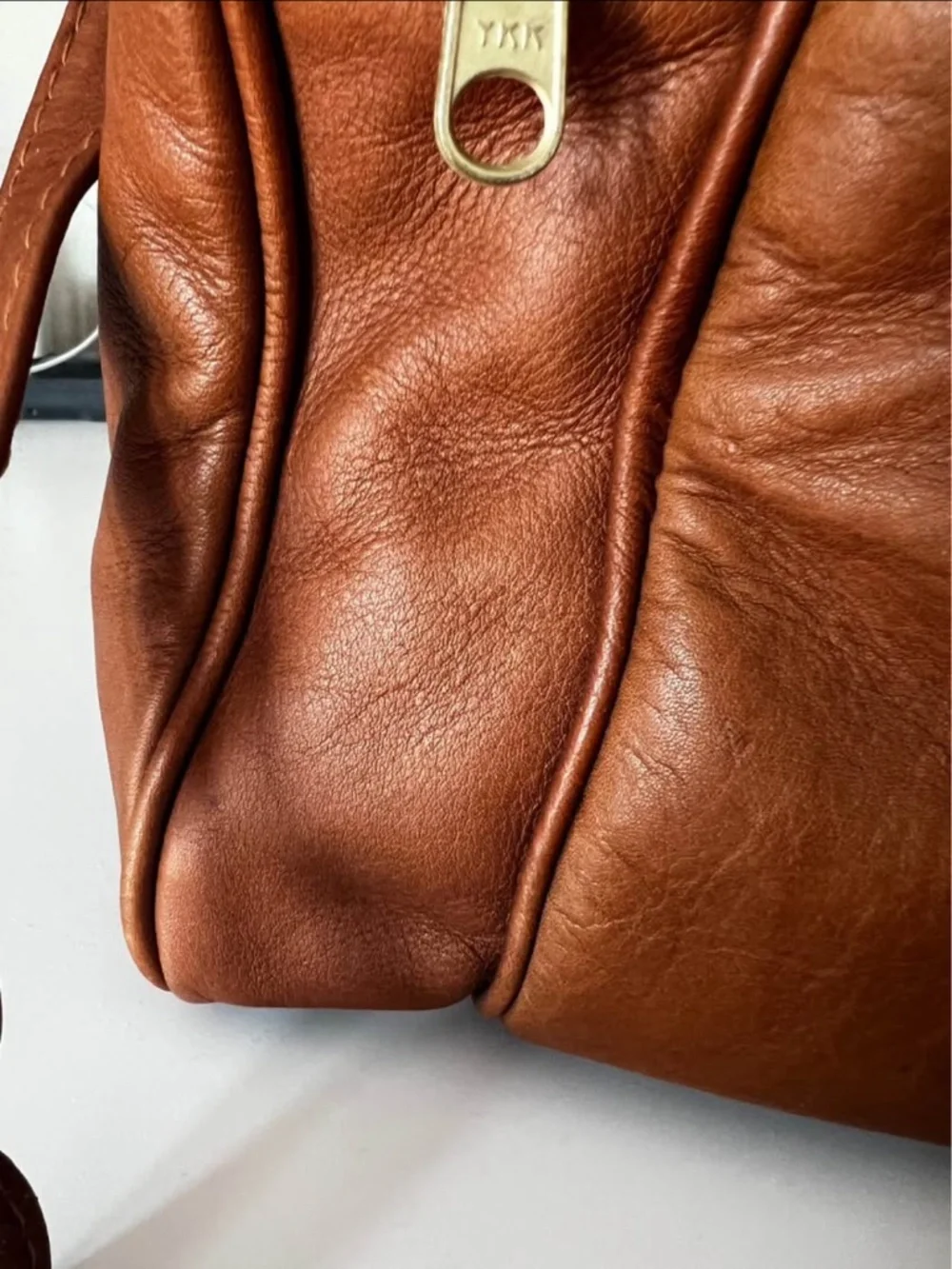 ⁠Vintage Style Brown Genuine Leather Satchel Bag⁠